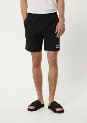 Afends Baywatch Flowers Elastic Waist Shorts