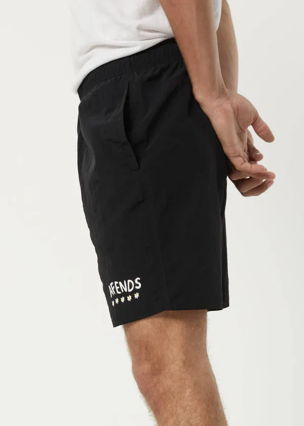 Afends Baywatch Flowers Elastic Waist Shorts