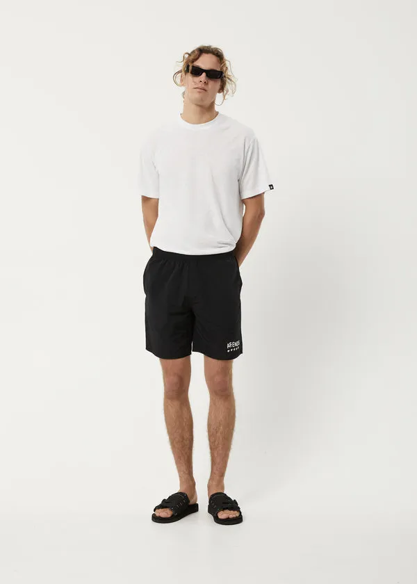 Afends Baywatch Flowers Elastic Waist Shorts