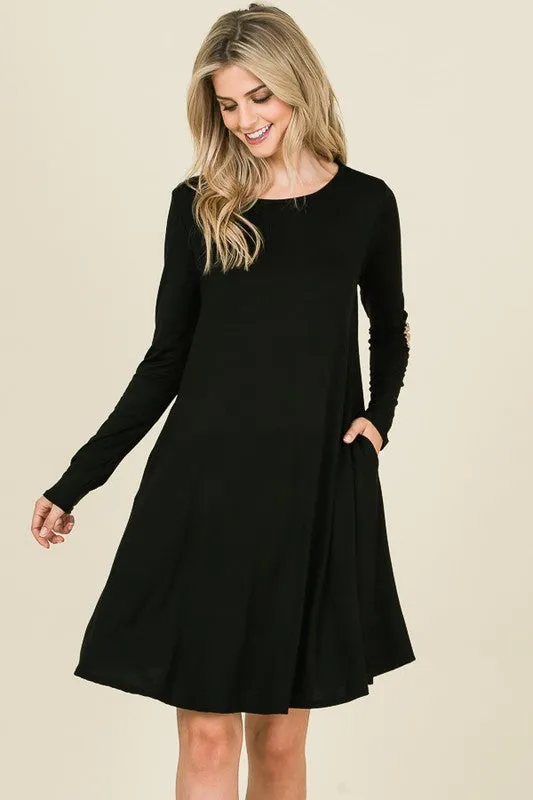 Alicia Long Sleeve Swing Dress