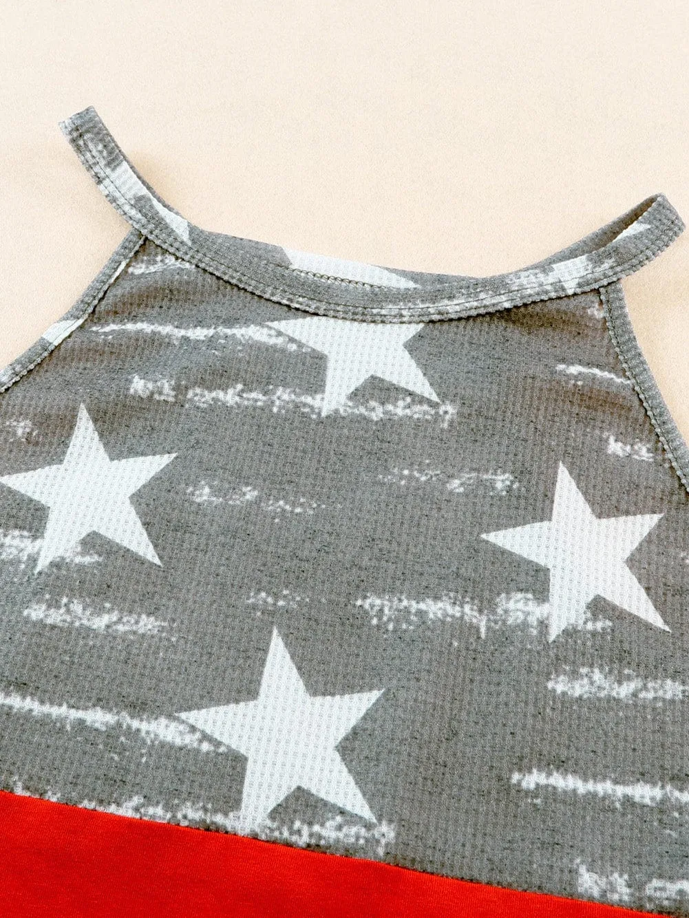 American Patriotism Color Block Sleeveless Tank Top