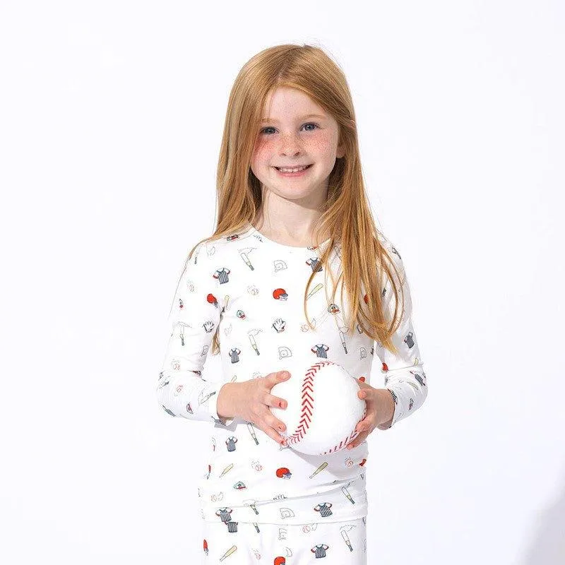 Bamboo Long Sleeve Pajama Set - Baseball