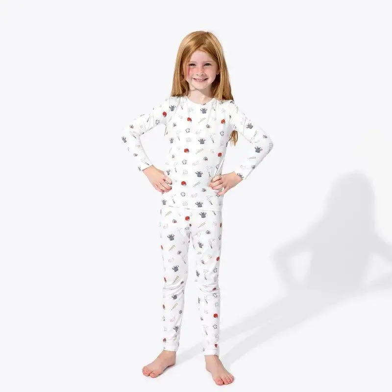Bamboo Long Sleeve Pajama Set - Baseball