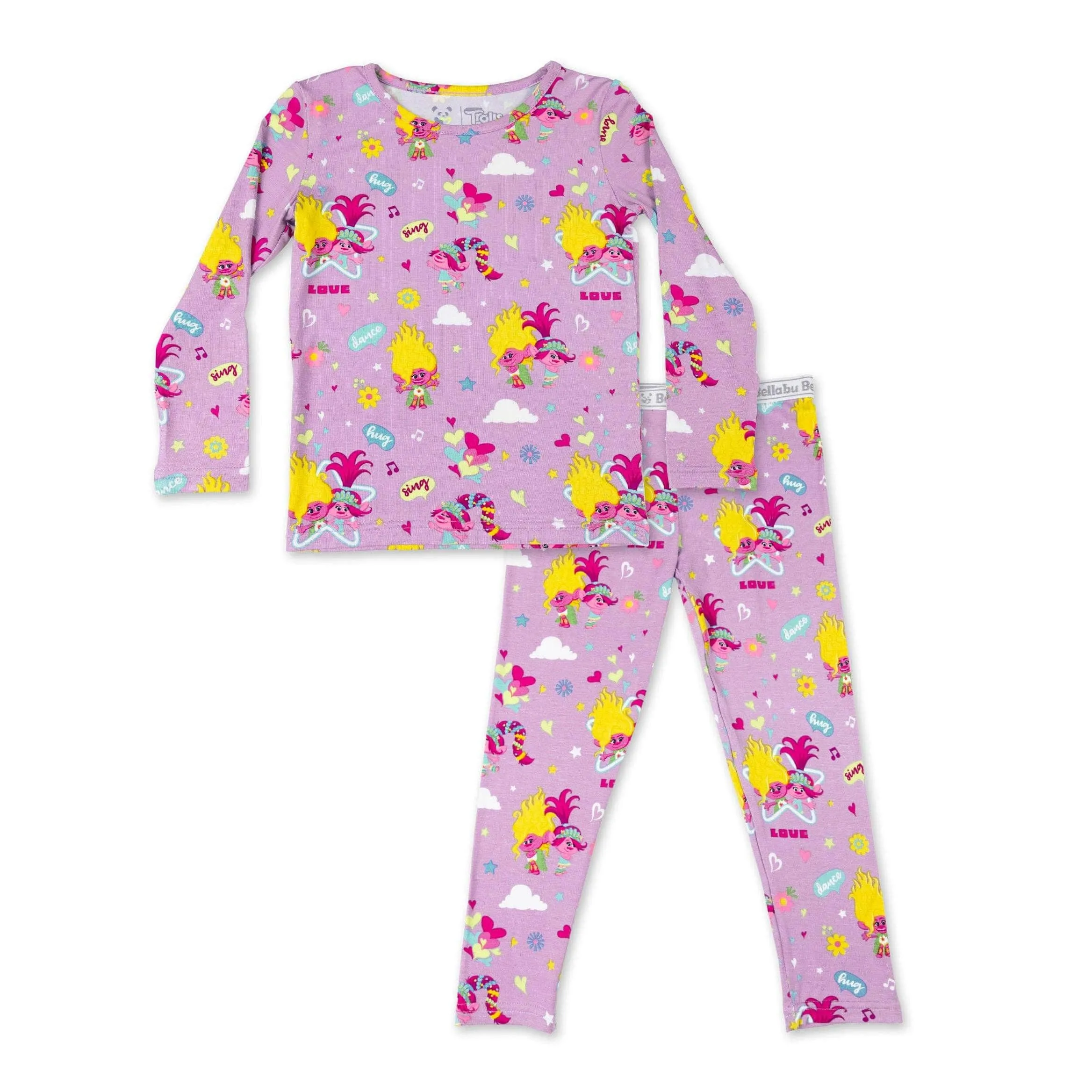 Bamboo Long Sleeve Pajama Set - Pink Trolls Music