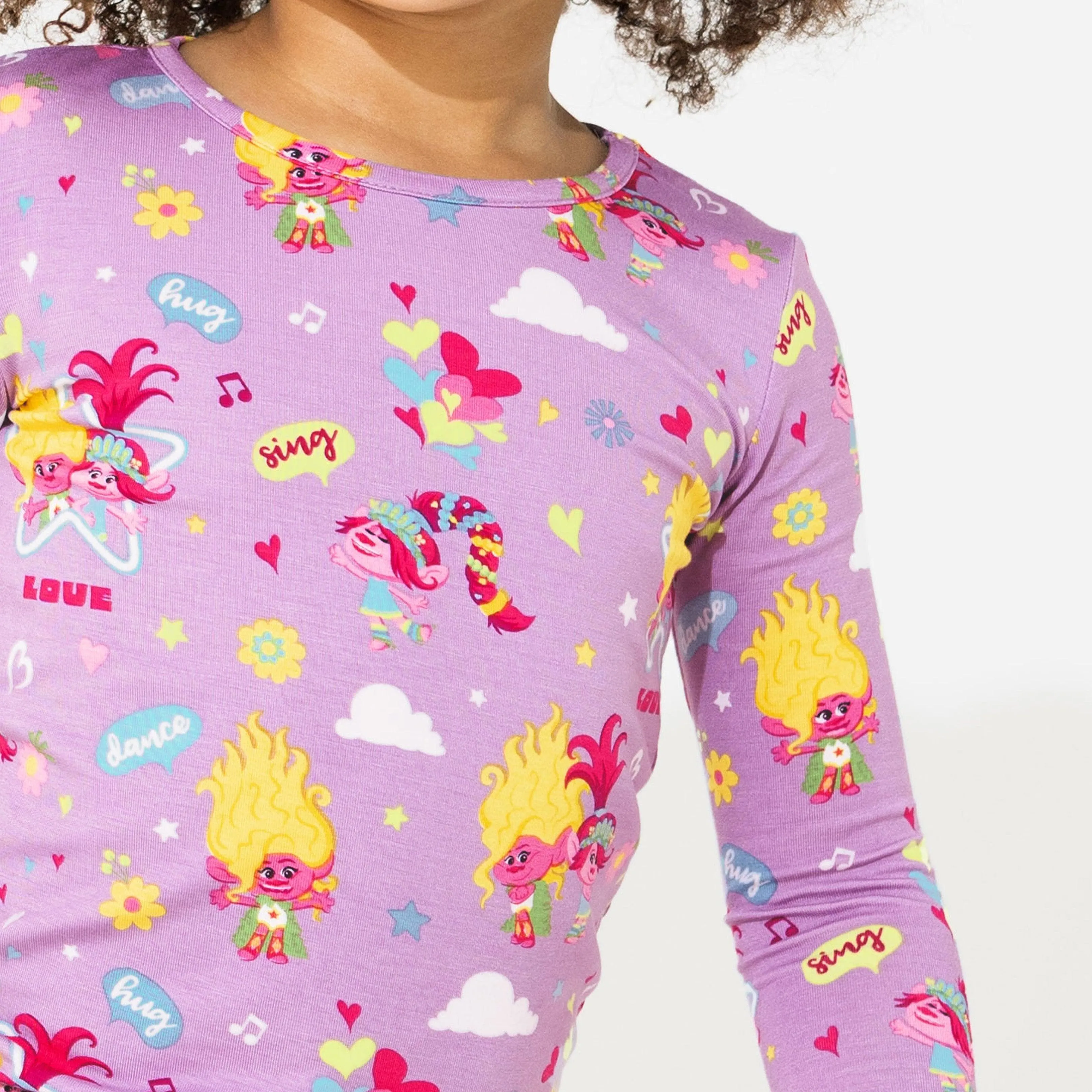 Bamboo Long Sleeve Pajama Set - Pink Trolls Music