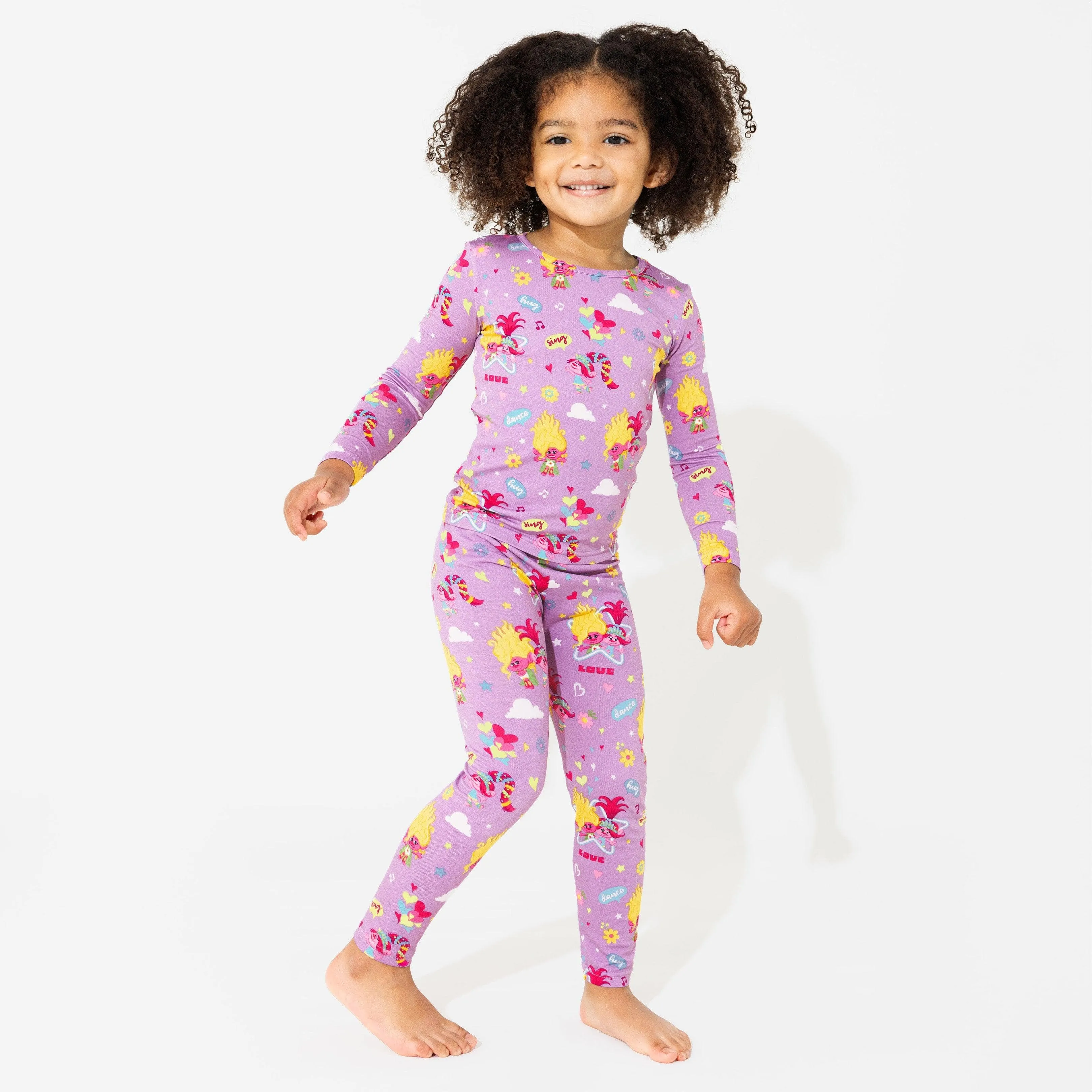Bamboo Long Sleeve Pajama Set - Pink Trolls Music