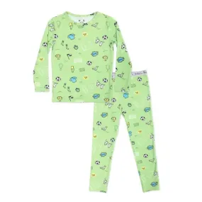 Bamboo Long Sleeve Pajama Set - Soccer