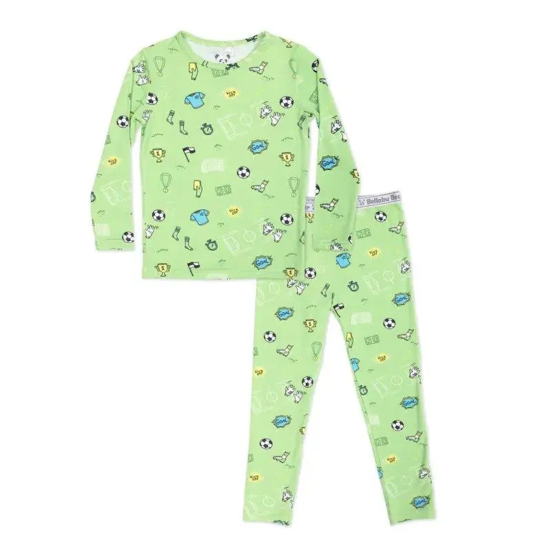 Bamboo Long Sleeve Pajama Set - Soccer