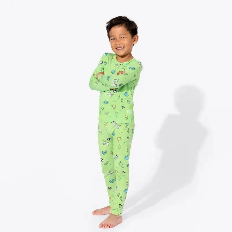 Bamboo Long Sleeve Pajama Set - Soccer
