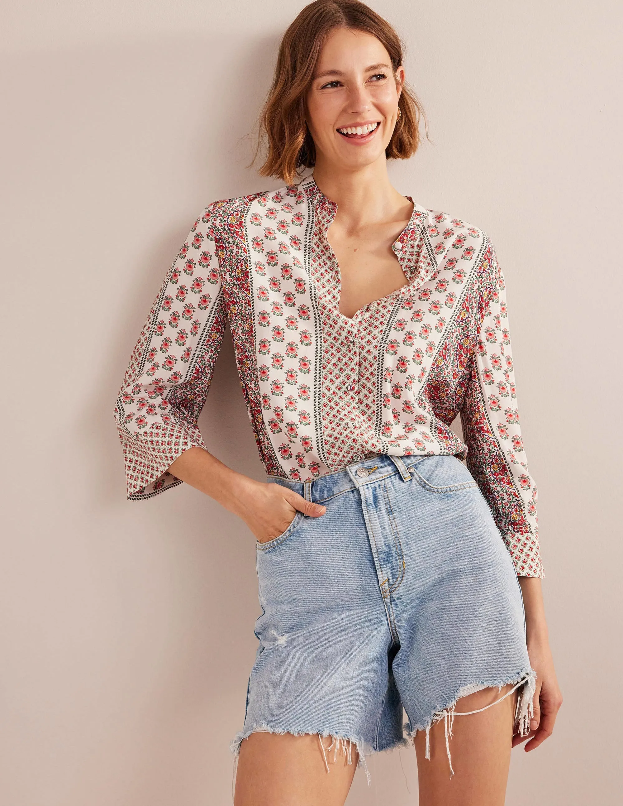 Bermuda Denim Shorts-Light Vintage