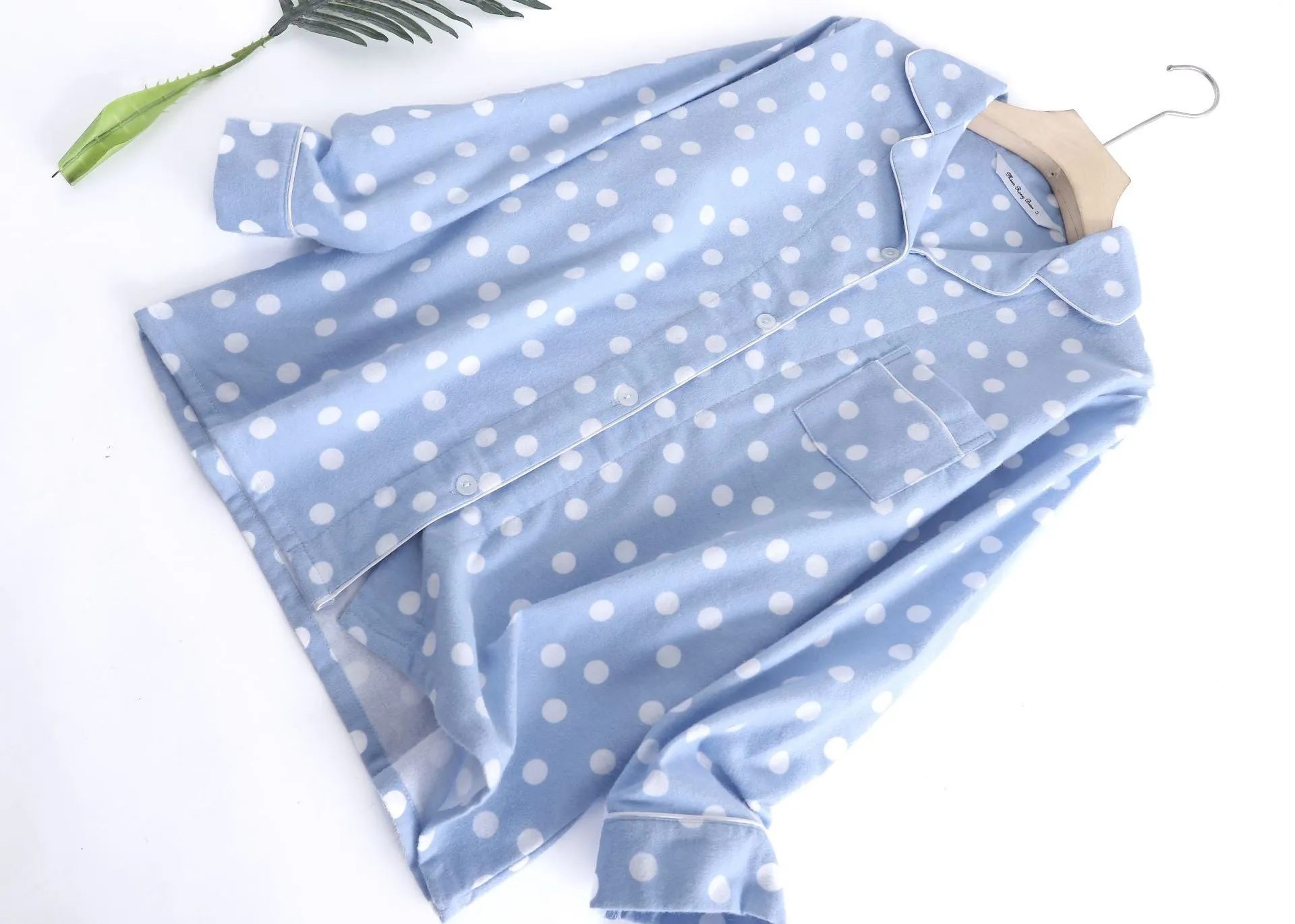 Blue Pure Cotton Printed Pajama Set