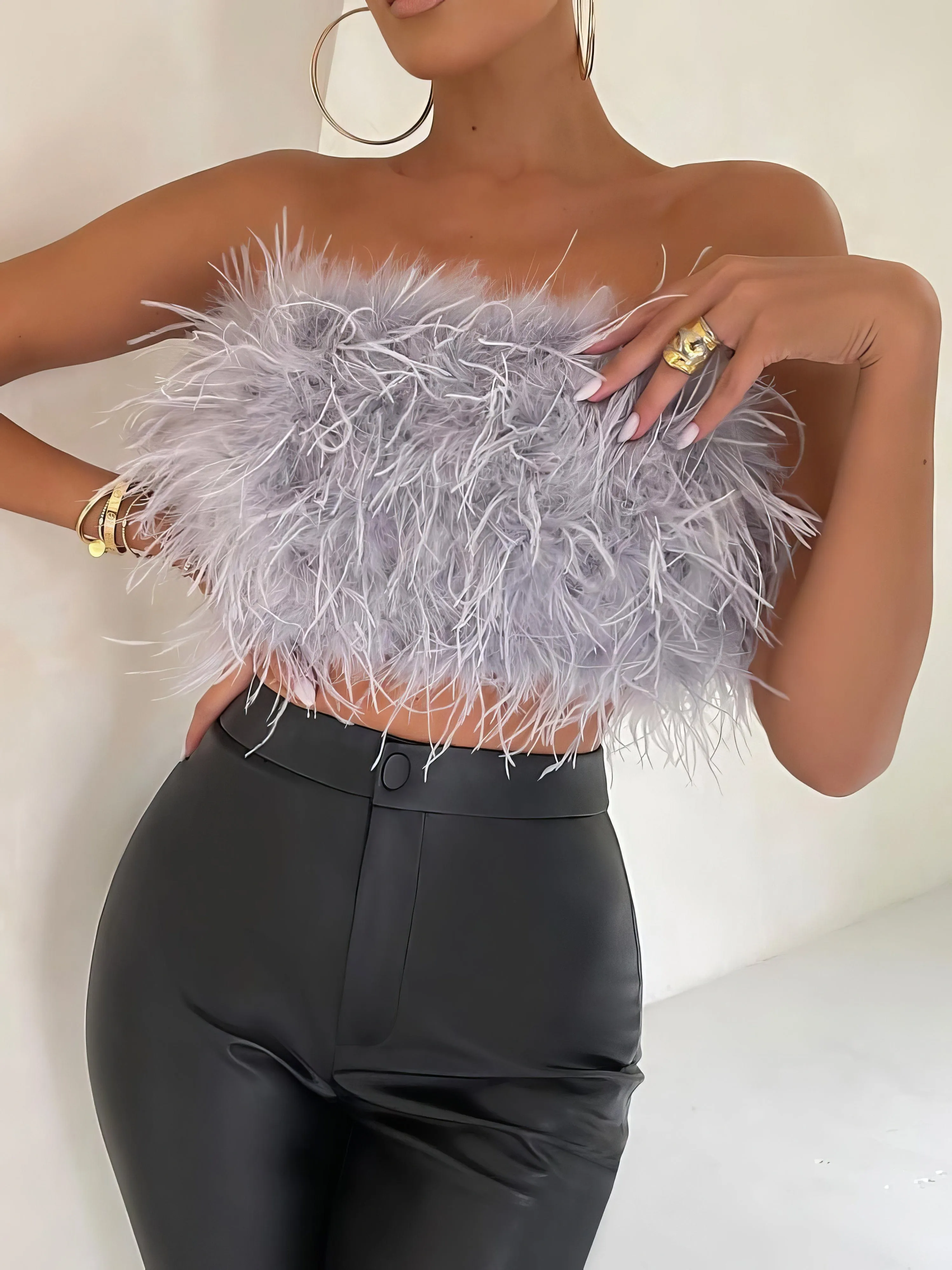 Bold Feather Top