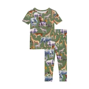 Boy's Bamboo Short Sleeve Pajama Set - Posh Safari