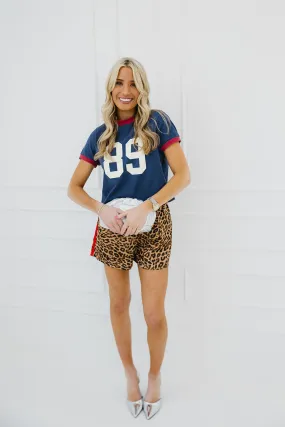 Briella Stripe Shorts - Leopard