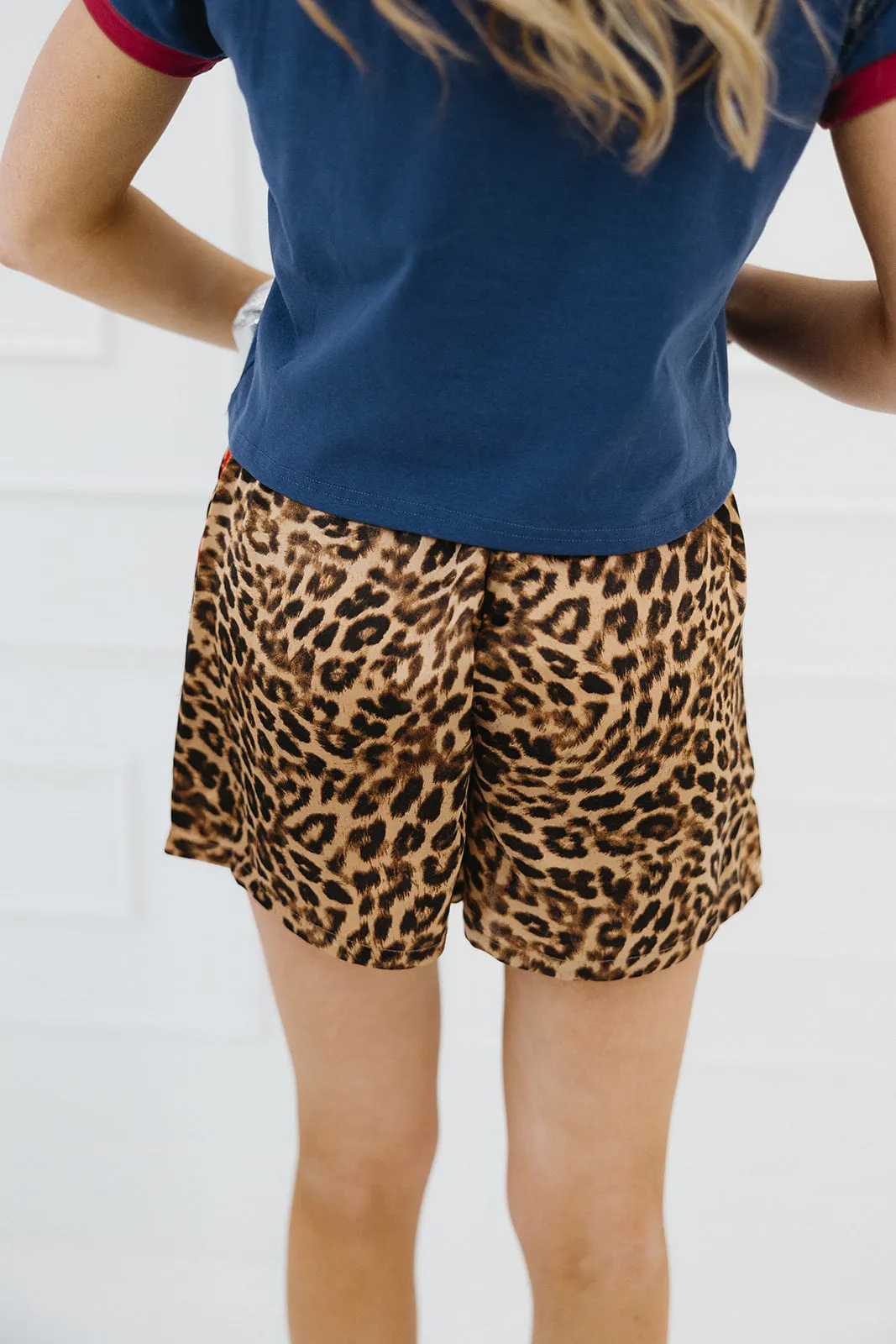 Briella Stripe Shorts - Leopard