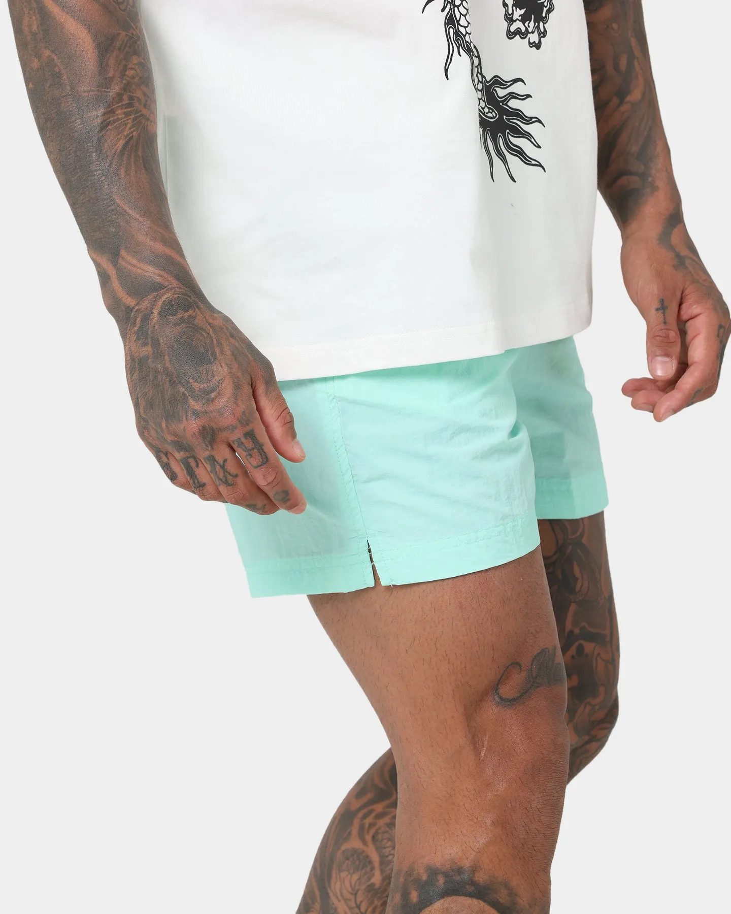 Calvin Klein Medium Drawstring Swim Shorts Clear Lagoon