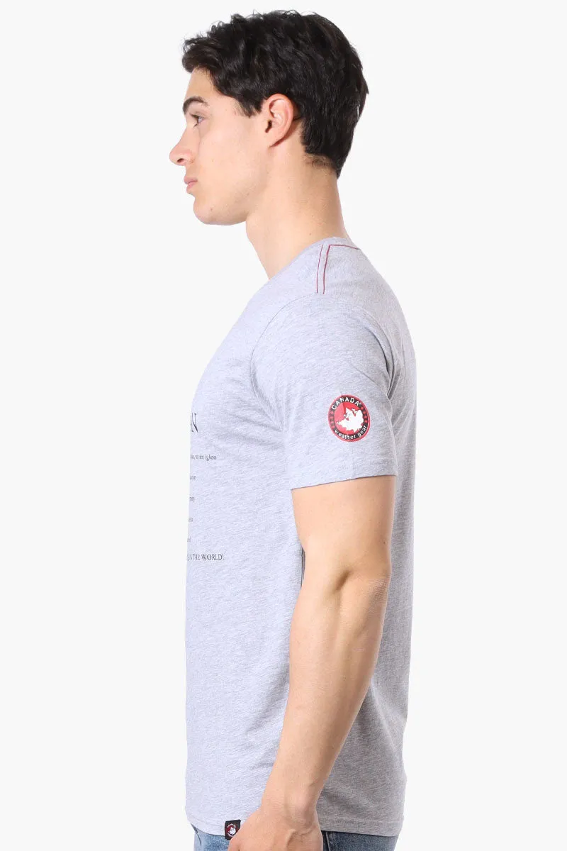 Canada Weather Gear I Am Canadian Print Tee - Grey