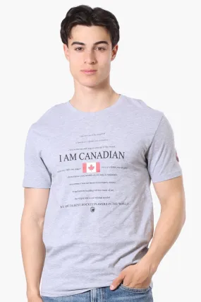 Canada Weather Gear I Am Canadian Print Tee - Grey