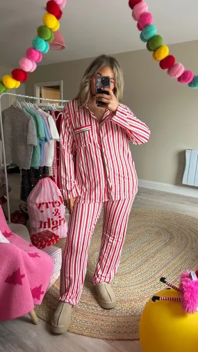 Candy Cane Green Stripe Pyjamas
