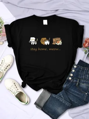 Cat Personality Print Women's T-Shirt