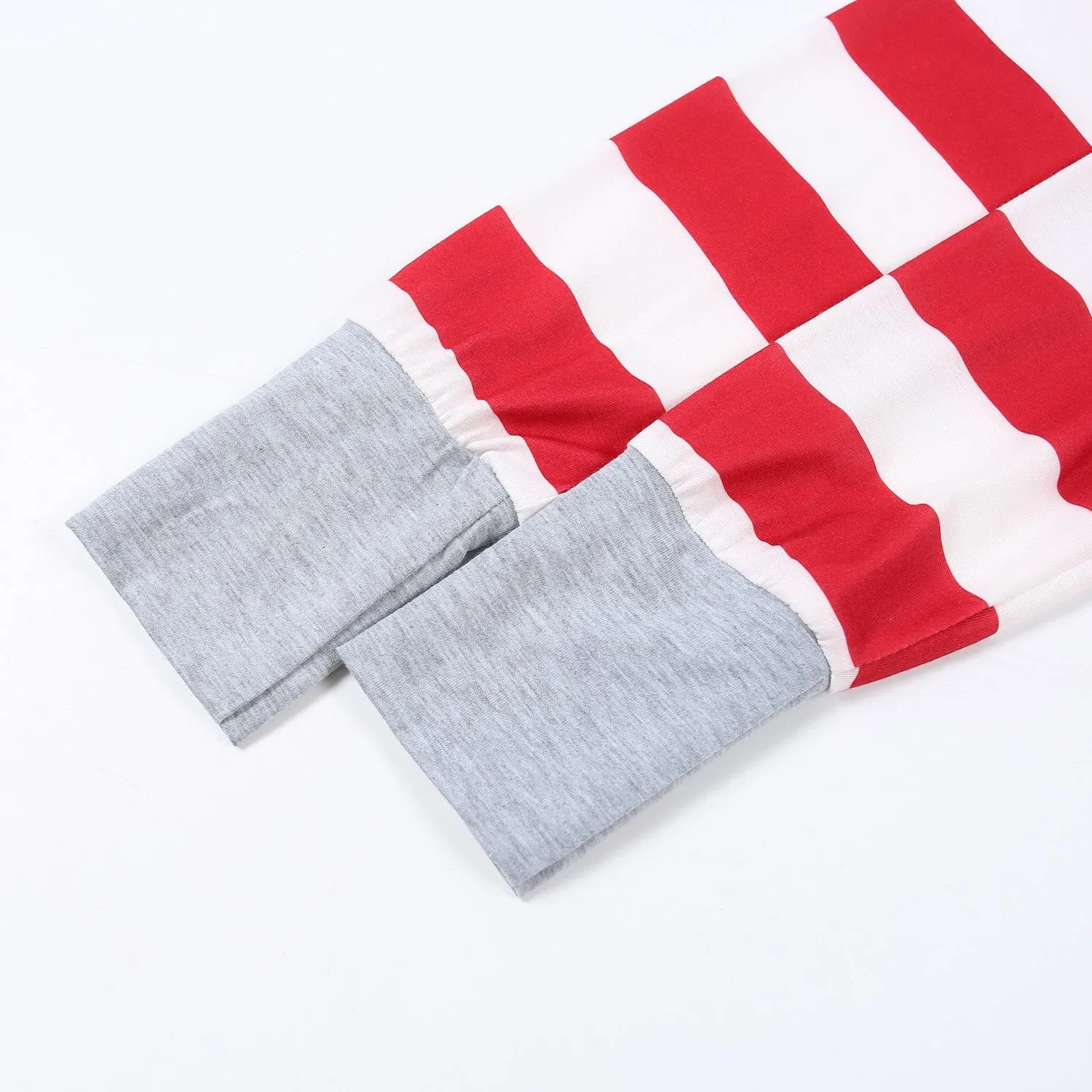 Christmas Family Matching Striped Pajamas Set For Kids Adult Baby