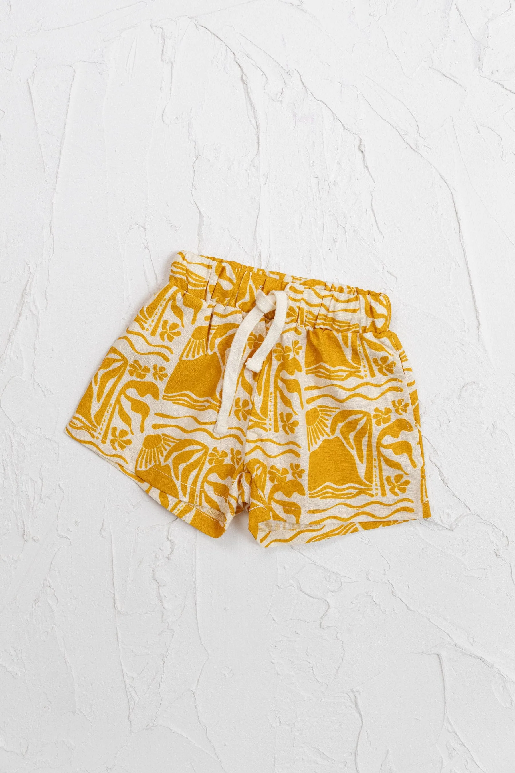 Cinnamon Baby - Linen Shorts | Mustard