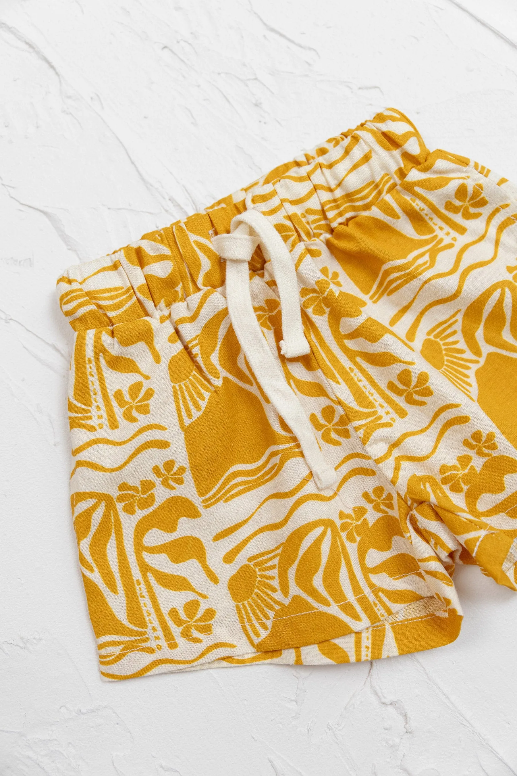Cinnamon Baby - Linen Shorts | Mustard