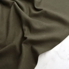 Classic Fine Cotton Ribbing Olive