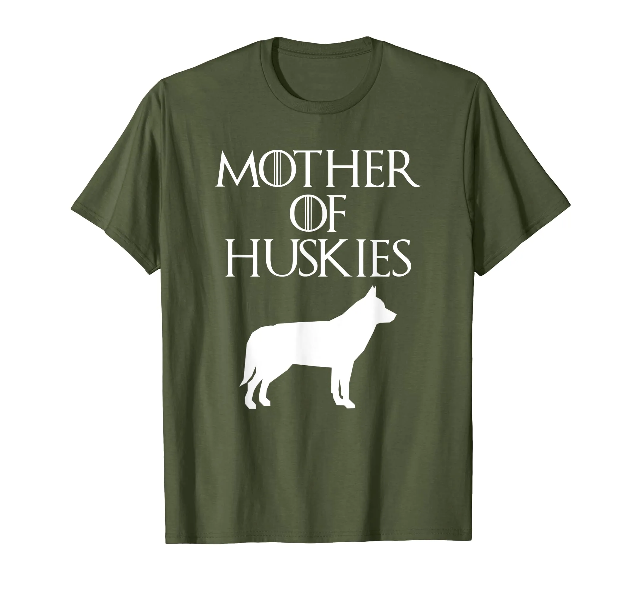Cute &amp; Unique White Mother of Huskies T-shirt E010664