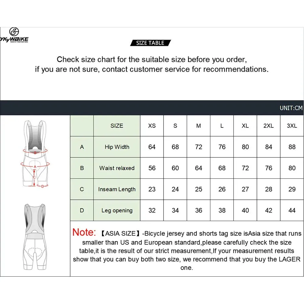 Cycling Bib Shorts Men Outdoor Wear Bike Cycling 6 Hours Padded Riding Bib Tights Bicycle Clothing