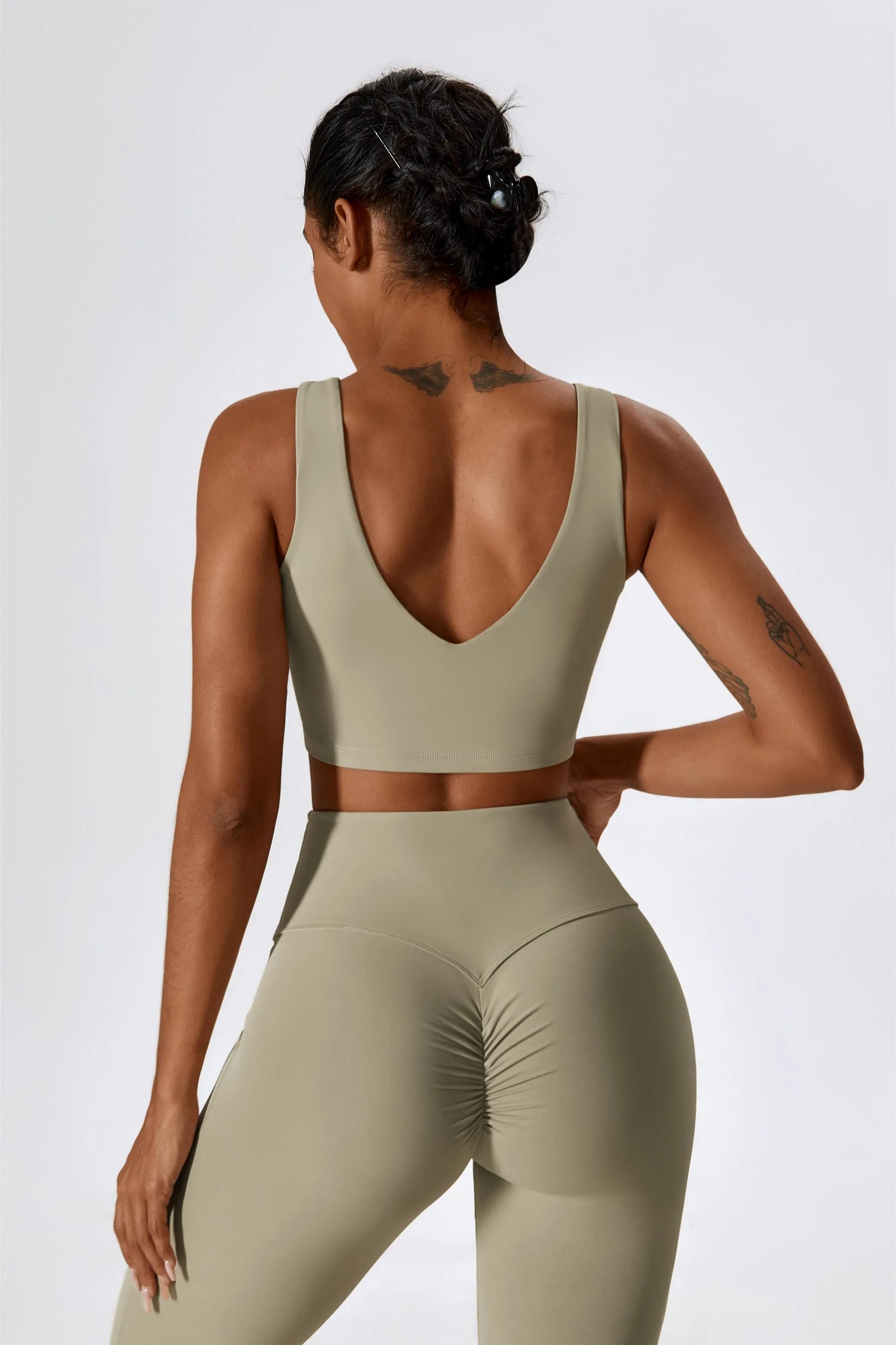 Deep Plunge Backless Tank Top