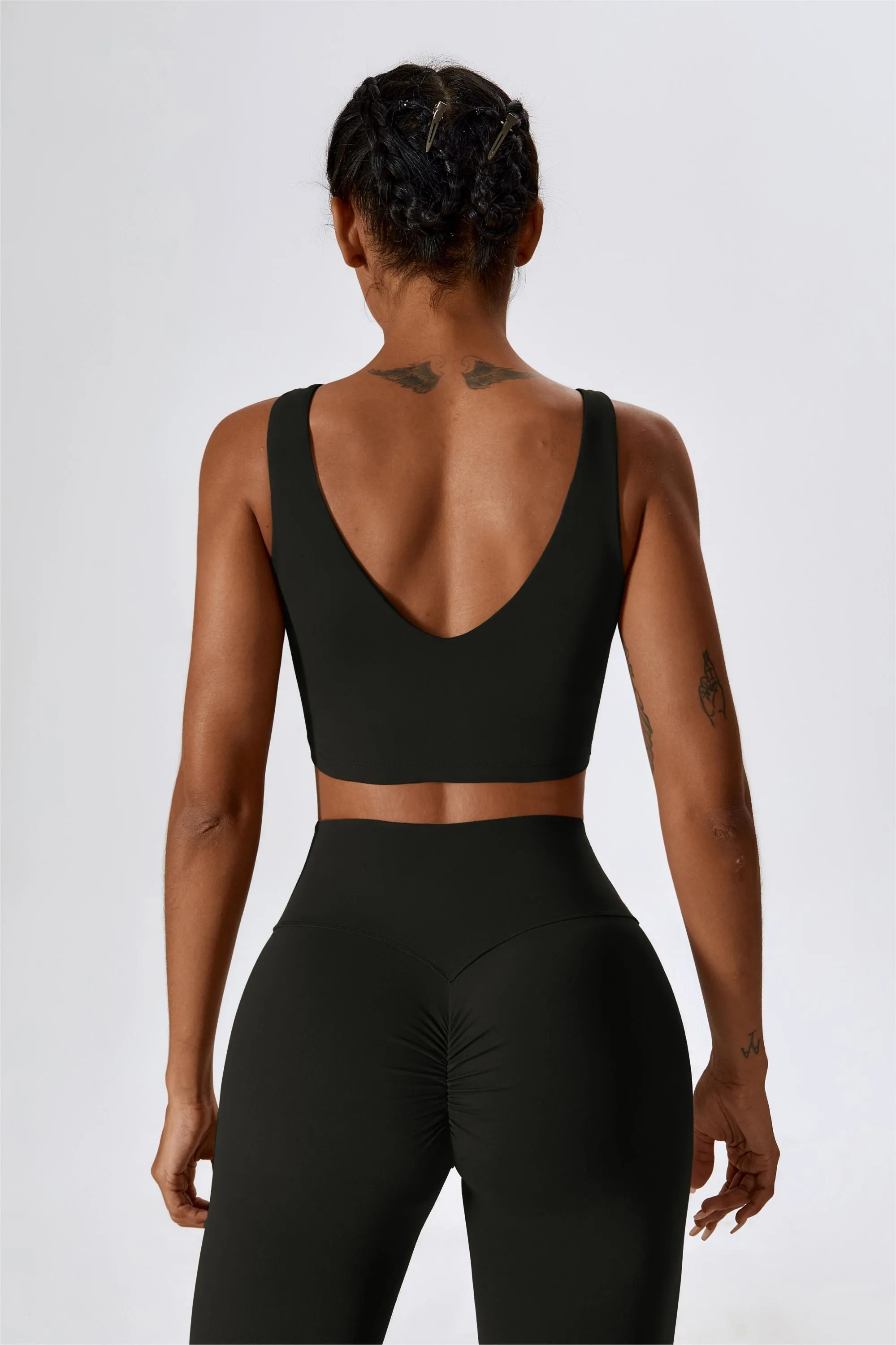 Deep Plunge Backless Tank Top