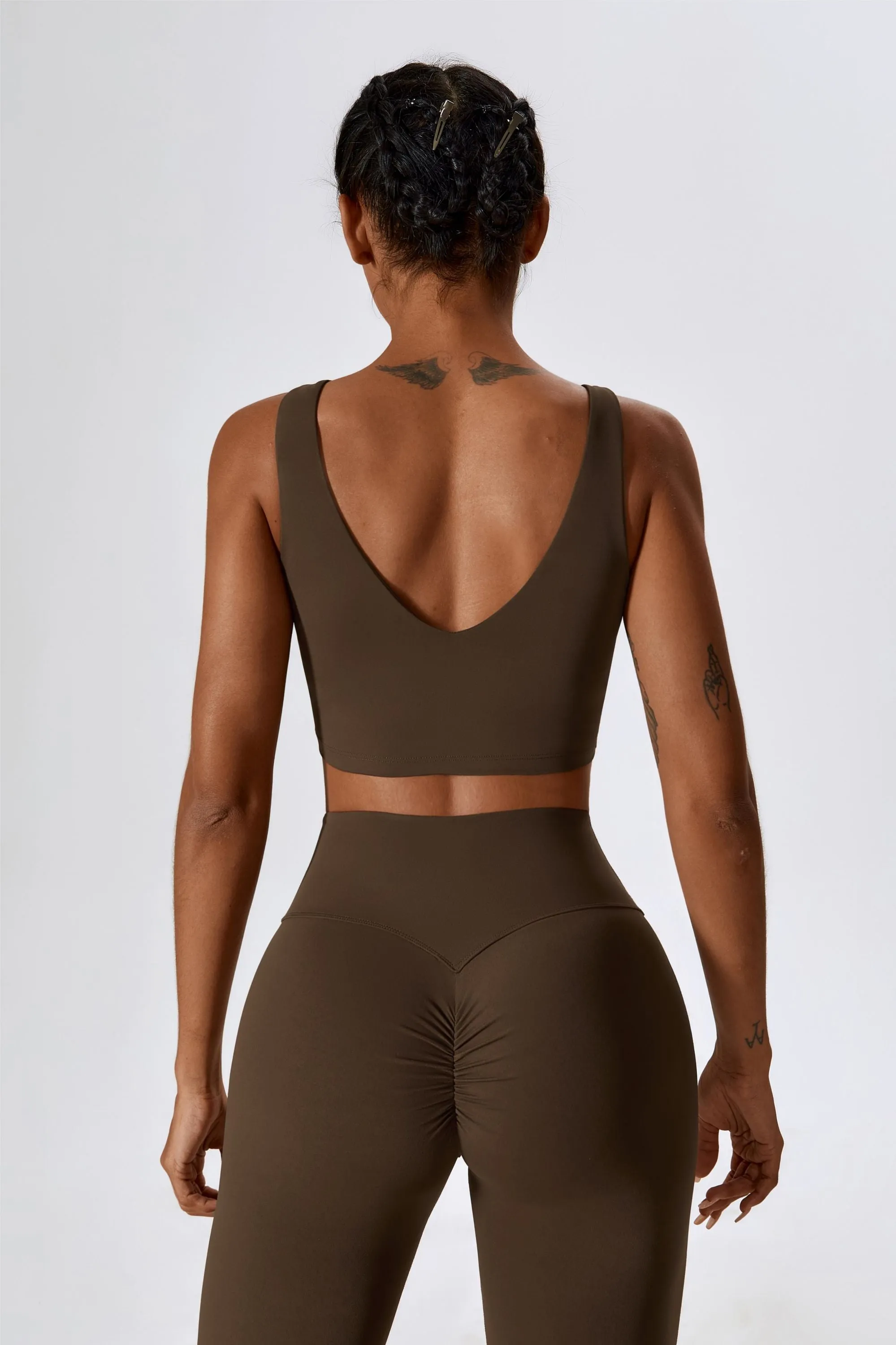 Deep Plunge Backless Tank Top