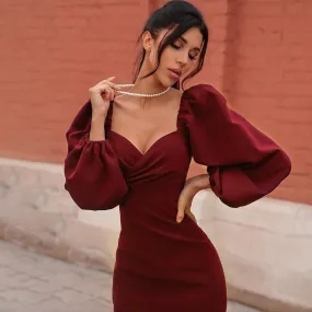 DressBetty - Women In Stock Fashion Sexy V Neck Summer Long Sleeve Dresses