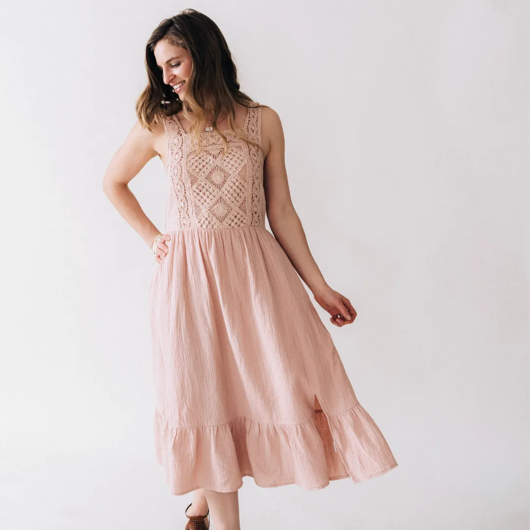 Dusty Rose Crochet Mommy & Me Dresses