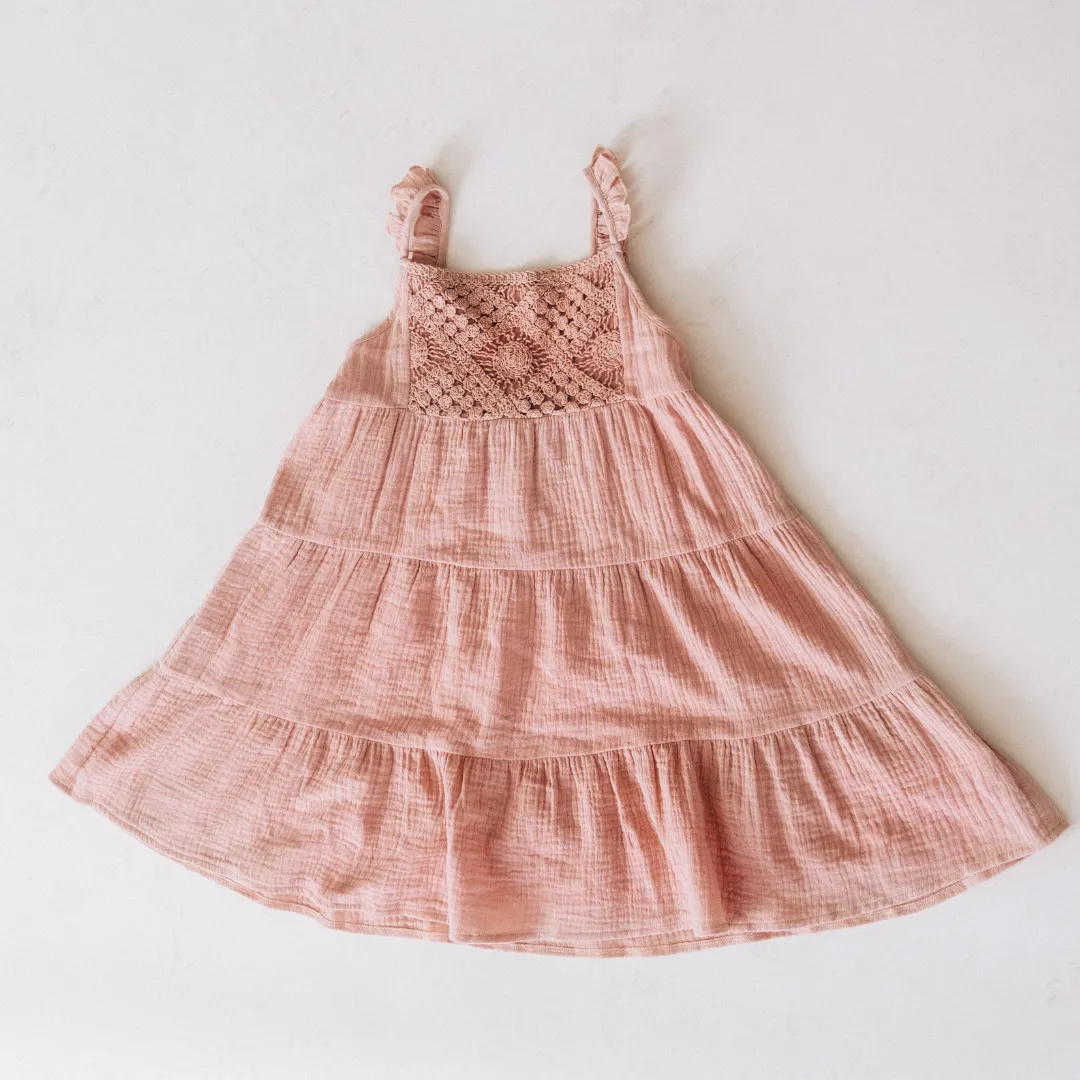 Dusty Rose Crochet Mommy & Me Dresses