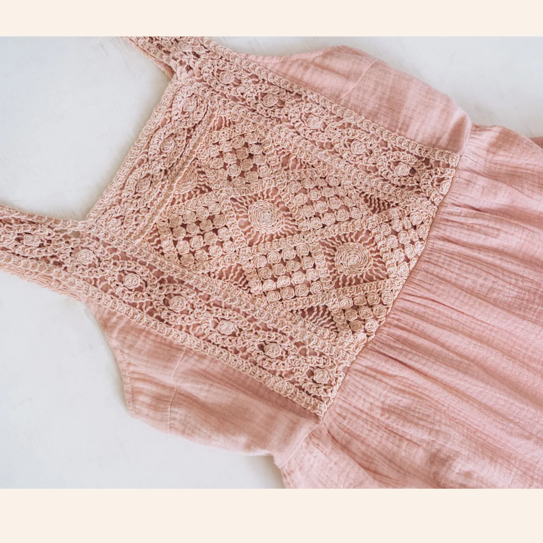 Dusty Rose Crochet Mommy & Me Dresses