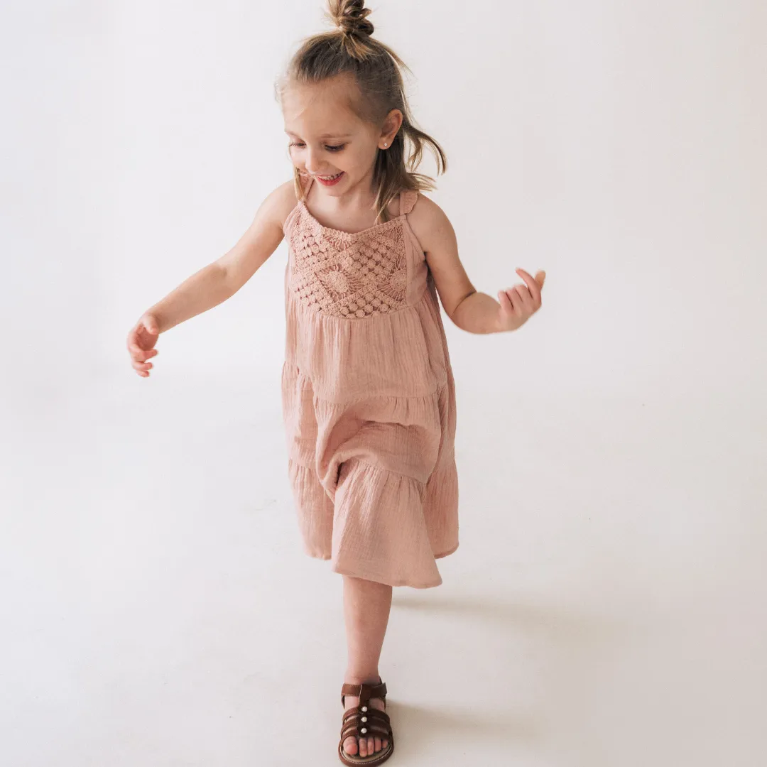Dusty Rose Crochet Mommy & Me Dresses