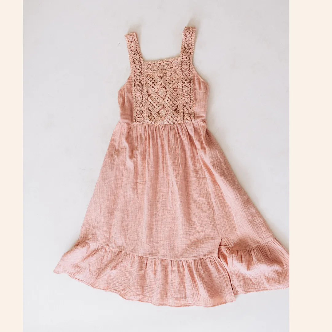 Dusty Rose Crochet Mommy & Me Dresses