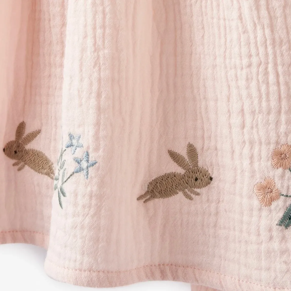 Elegant Baby Embroidered Muslin Dress w/ Bloomer ~ Garden Picnic
