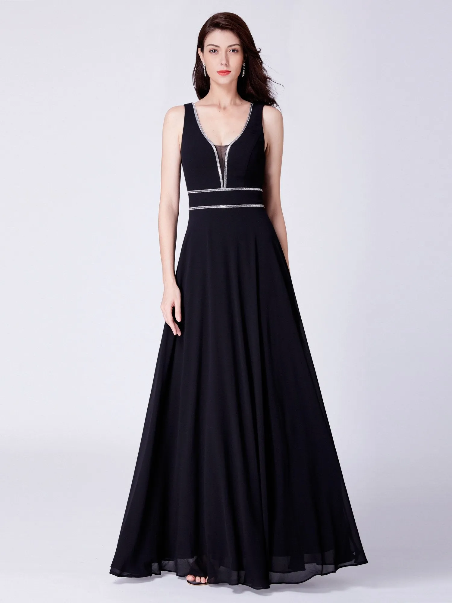 Ever Pretty Women Fashion A Line V Neck Long Chiffon Formal Evening Dress EP07442
