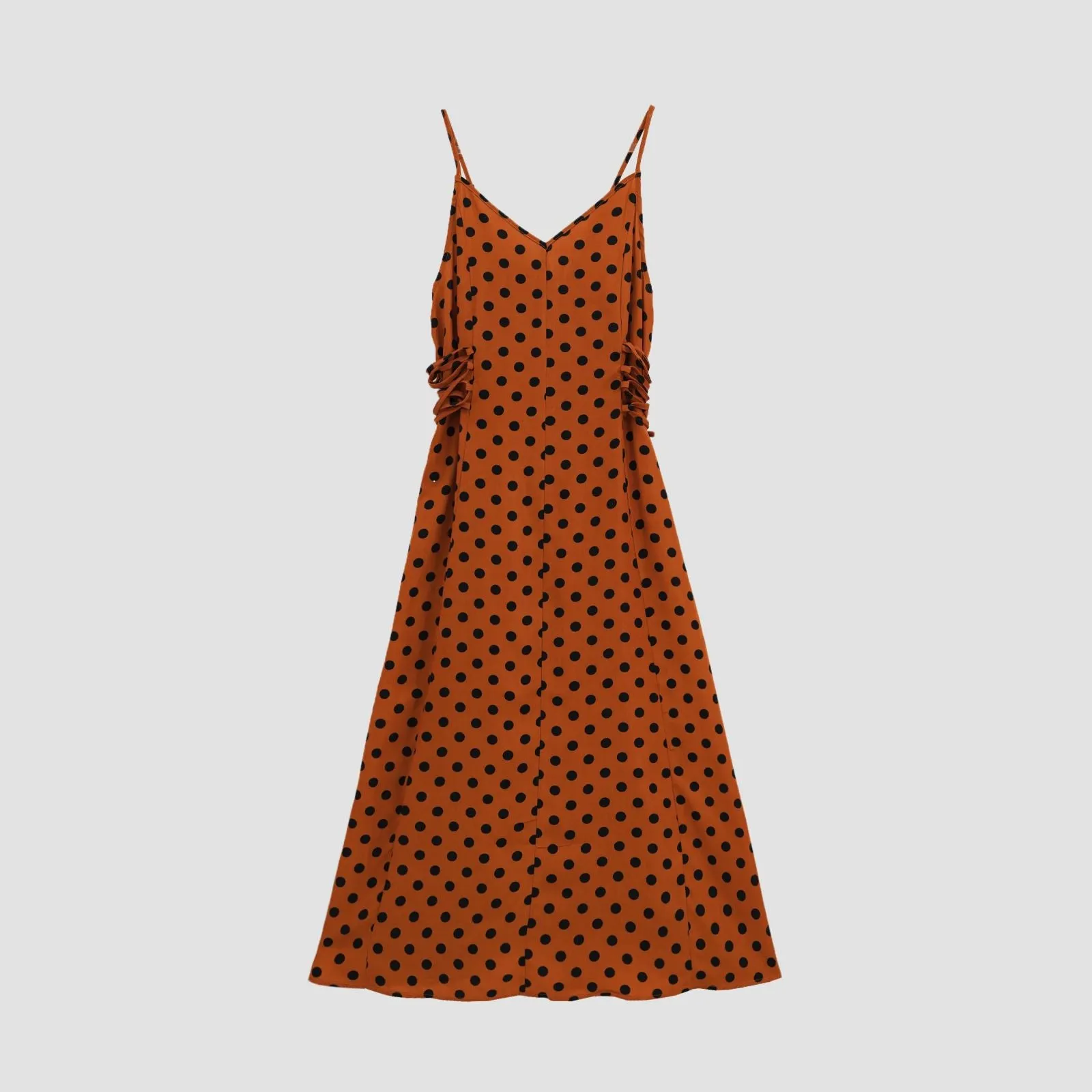 Family Matching All Over Dot Print Cami Dresses and Colorblock T-shirts Sets
