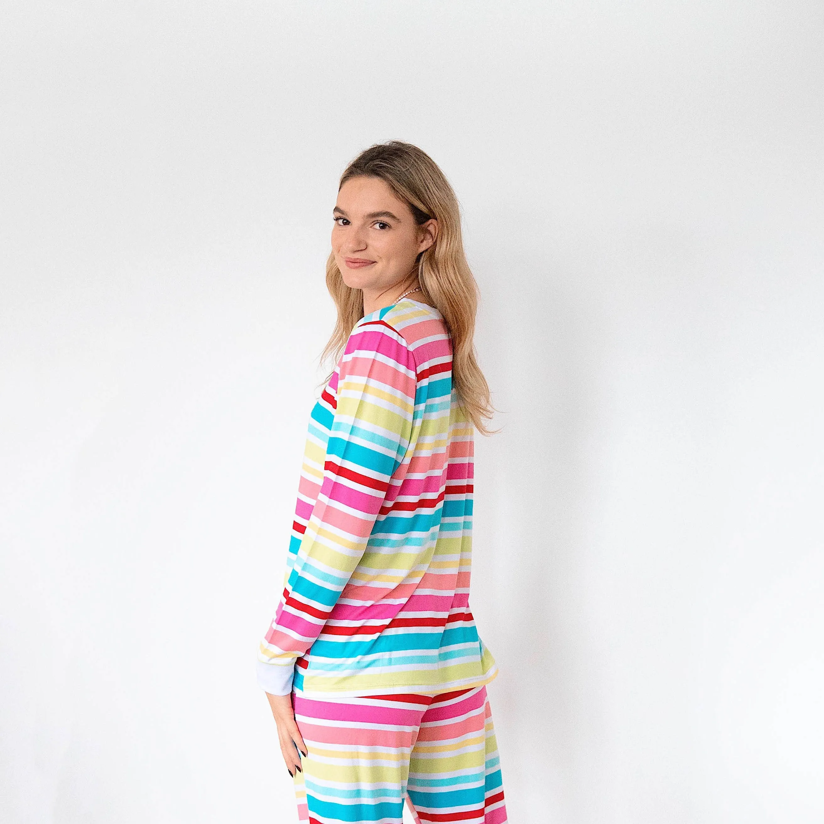 Family Stripe Matching Sleepwear for Mom