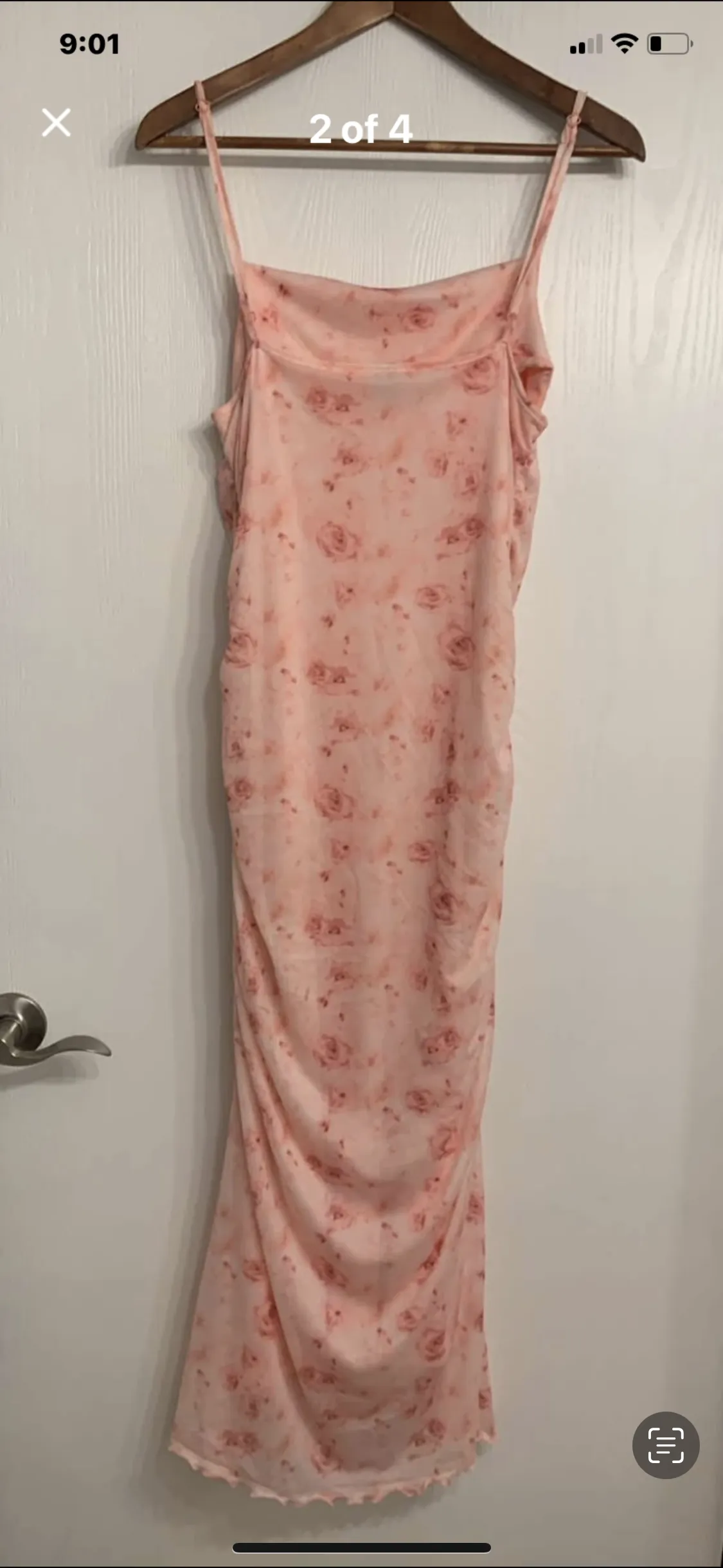 Floral Pink Maternity Dress - Size Small, Maternity S (4-6)