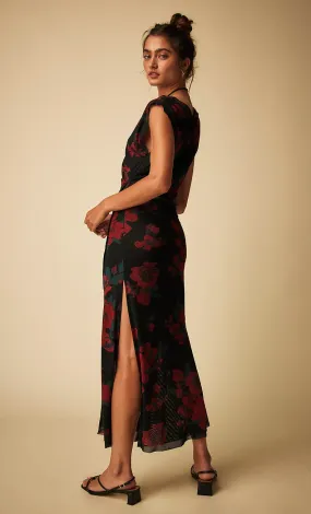 Free People Carmel Midi Dress- Midnight Combo