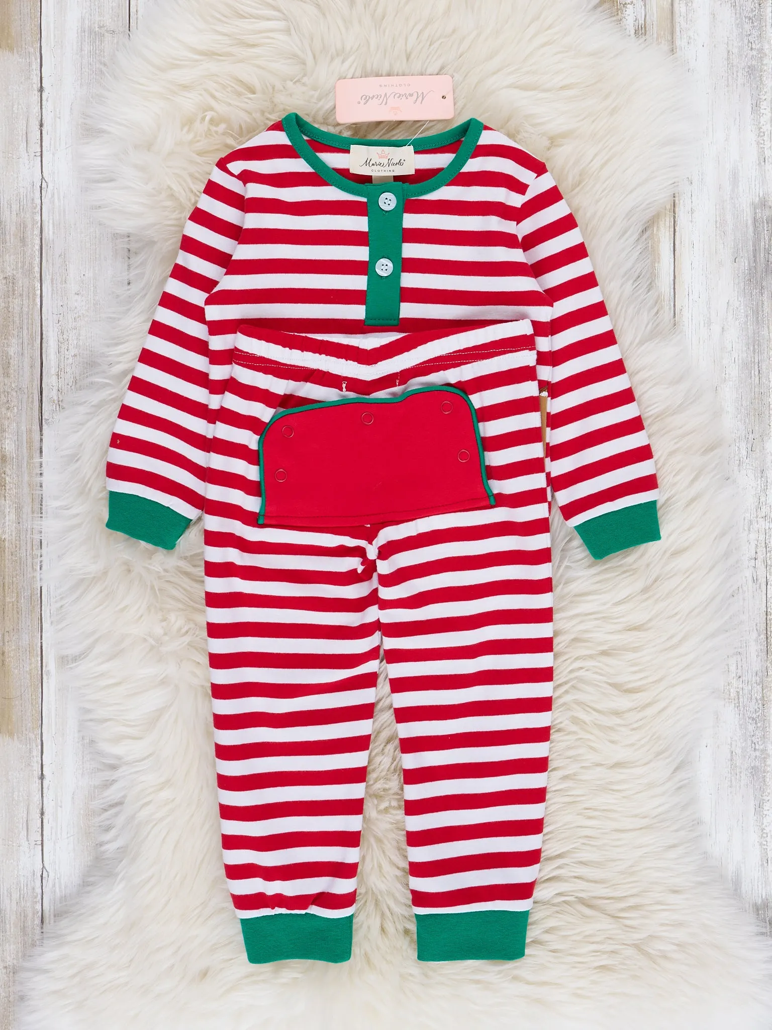 Gingerbread Dreams Striped Christmas Pajamas - Boys & Girls
