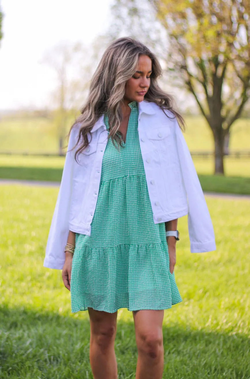 Gingham Greenlight Dress
