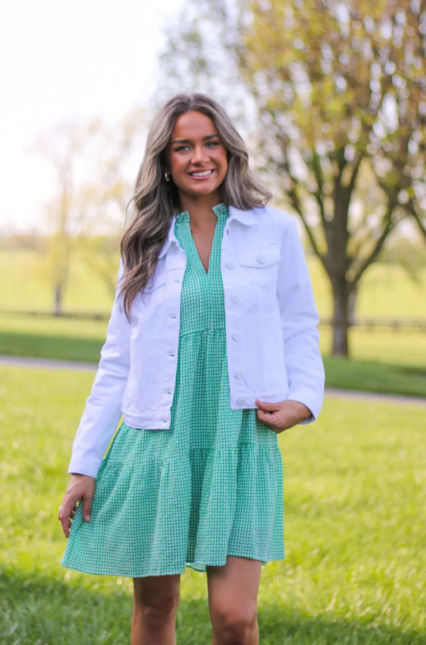 Gingham Greenlight Dress