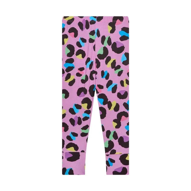 Girl's Bamboo Short Sleeve Pajama Set - Electric Leopard