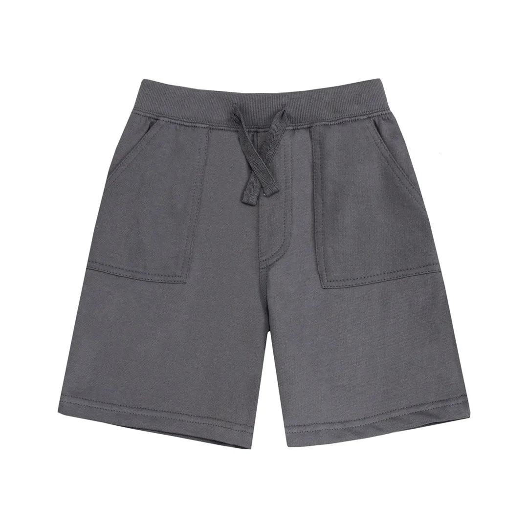 Globaltex Kids | Stone Gray Terry Shorts